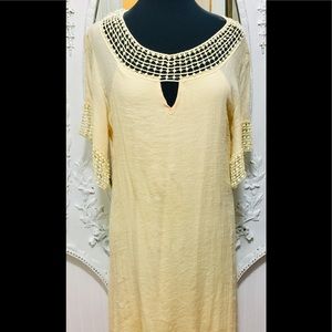 MILE GABRIELLE  Butter Cup Yellow  Fishnet dress